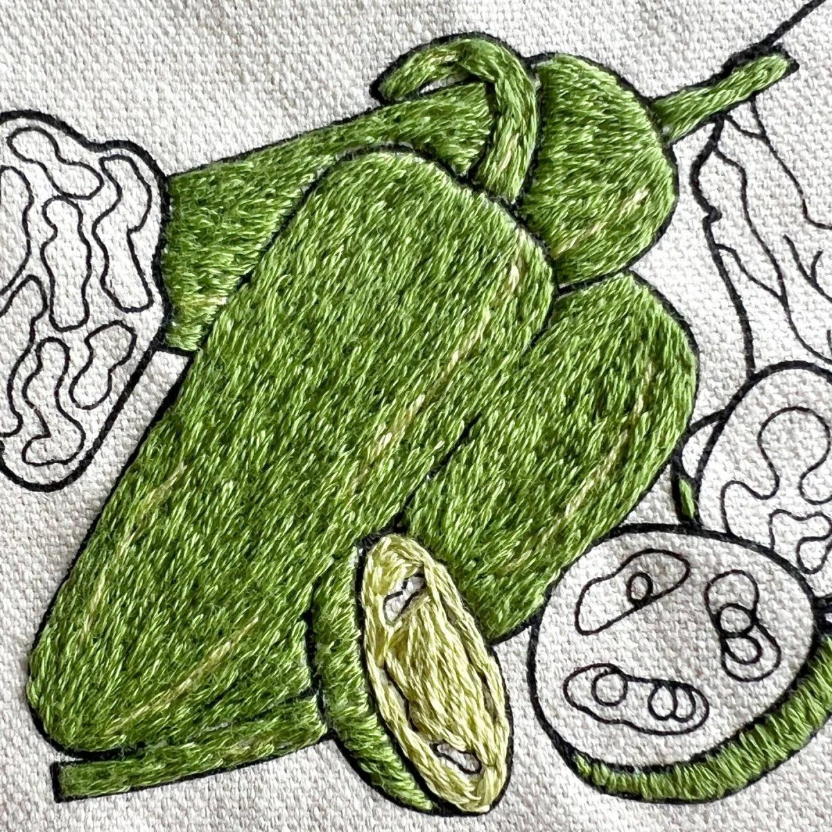 Rosanna Diggs Embroidery - Meet Me at the Market Tote Bag Embroidery Kit - Image 4