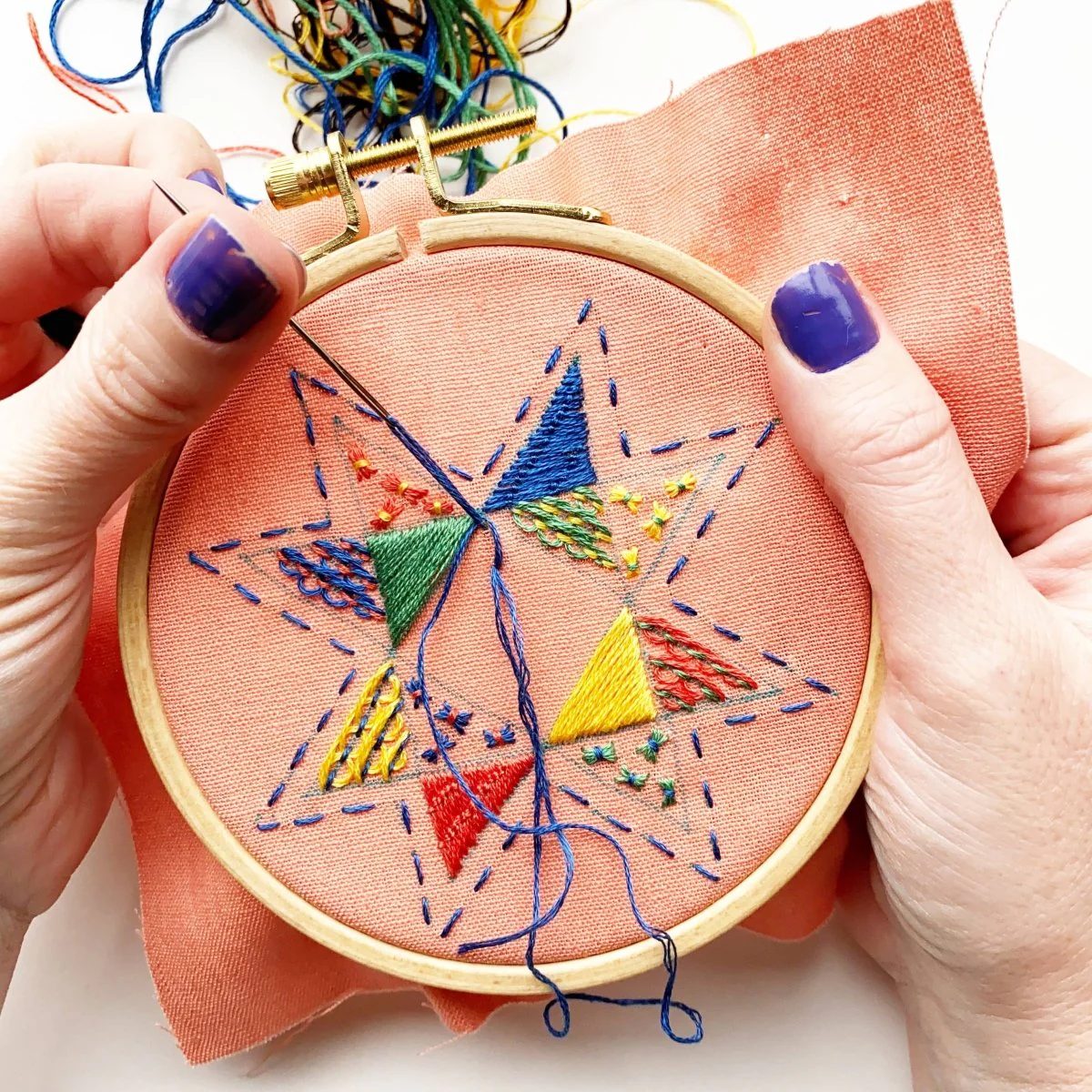 Rosanna Diggs Embroidery - Seeing Starflowers Embroidery Kit for Beginners - Image 7