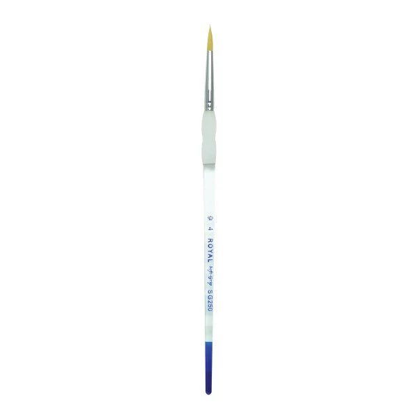 Royal Brush Soft-Grip Golden Taklon Brush, Round, 4