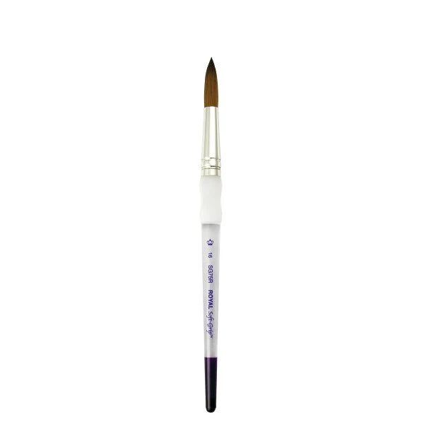 Royal Brush Soft-Grip Synthetic Sable Brush, Round, 16