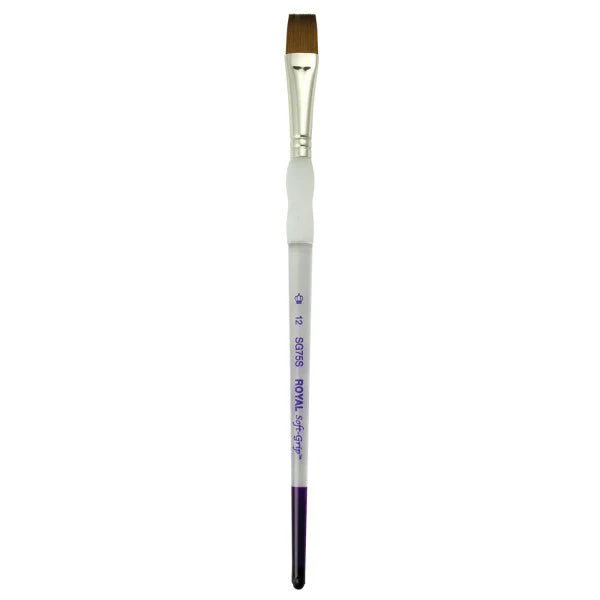 Royal Brush Soft-Grip Synthetic Sable Brush, Shader, 12