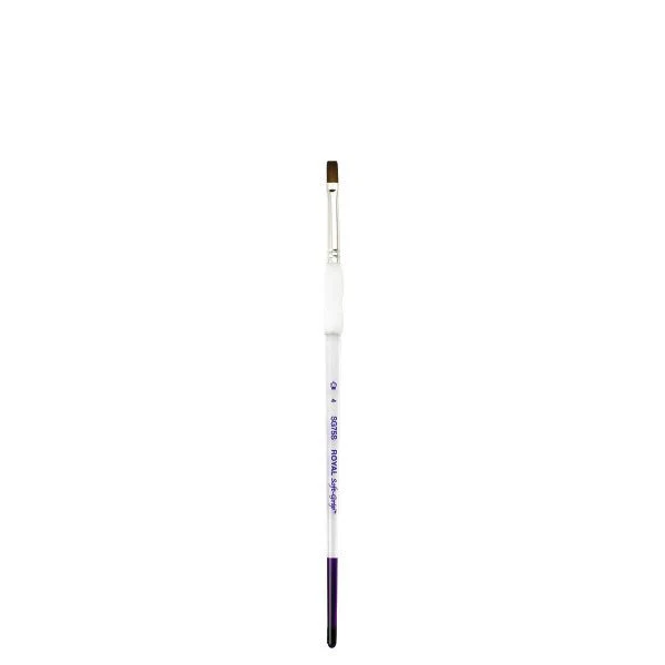 Royal Brush Soft-Grip Synthetic Sable Brush, Shader, 4
