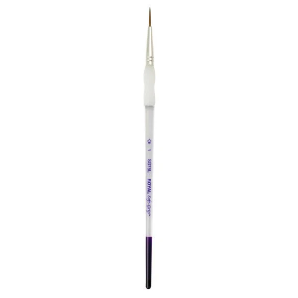 Royal Brush Soft-Grip Synthetic Sable Brush, Short Liner, 1