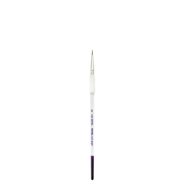 Royal Brush Soft-Grip Synthetic Sable Brush, Short Liner, 10/1