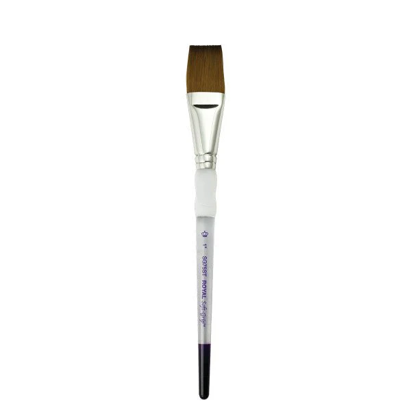 Royal Brush Soft-Grip Synthetic Sable Brush, Stroke, 1"