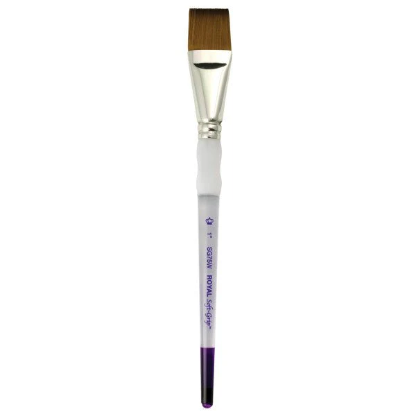 Royal Brush Soft-Grip Synthetic Sable Brush, Wash, 1"