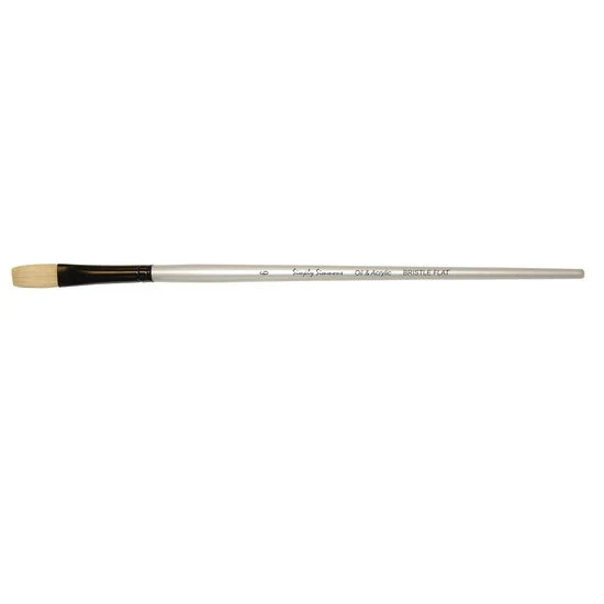 Simply Simmons Long Handle Brush - Bristle Flat 6