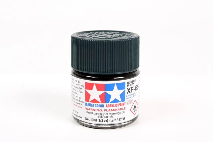 Tamiya Mini Acrylic 10 ml - XF-85 Rubber Black Matte Finish
