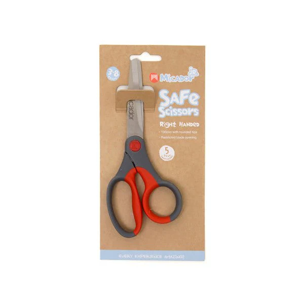 Micador Jr. Safe Scissors - Right-Handed - Red