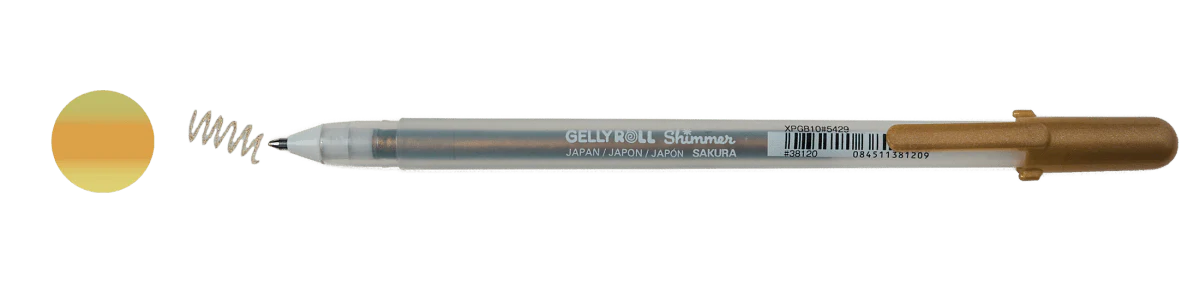 Sakura Gelly Roll Shimmer - Tri-Color Glitter Ink - Copper