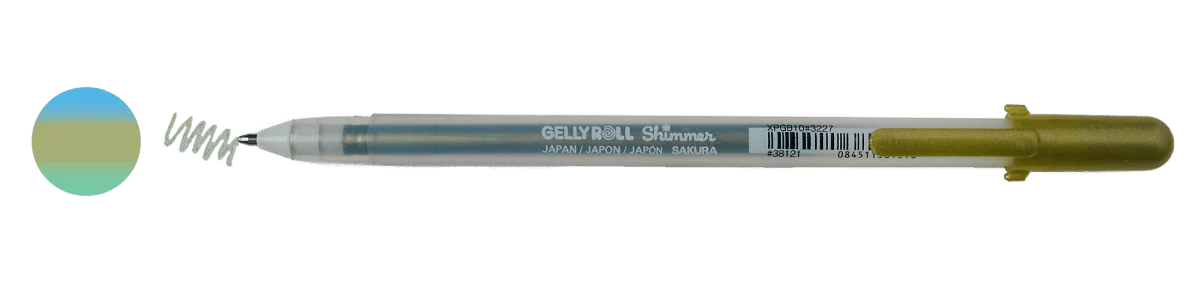 Sakura Gelly Roll Shimmer - Tri-Color Glitter Ink - Fresh Green