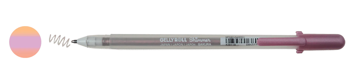 Sakura Gelly Roll Shimmer - Tri-Color Glitter Ink - Pink