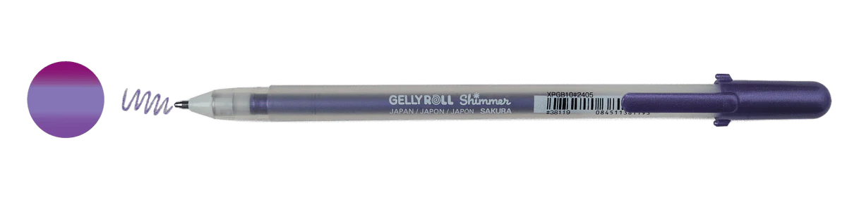 Sakura Gelly Roll Shimmer - Tri-Color Glitter Ink - Purple