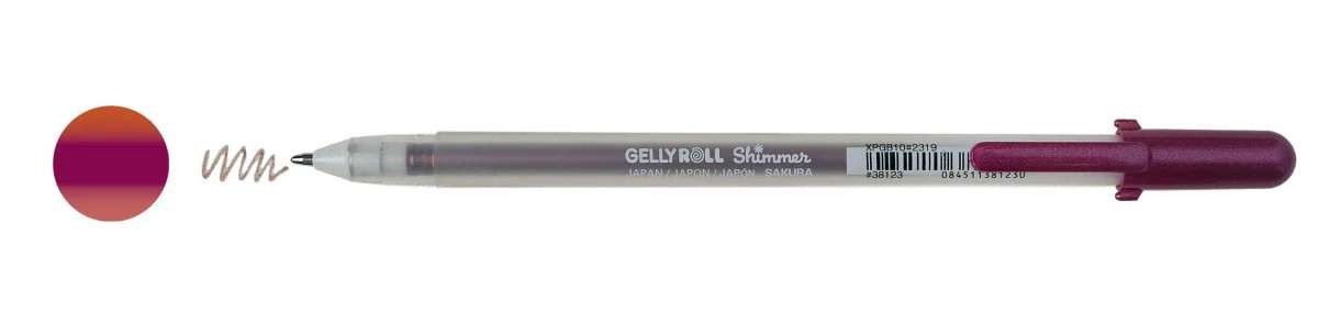 Sakura Gelly Roll Shimmer - Tri-Color Glitter Ink - Red Violet