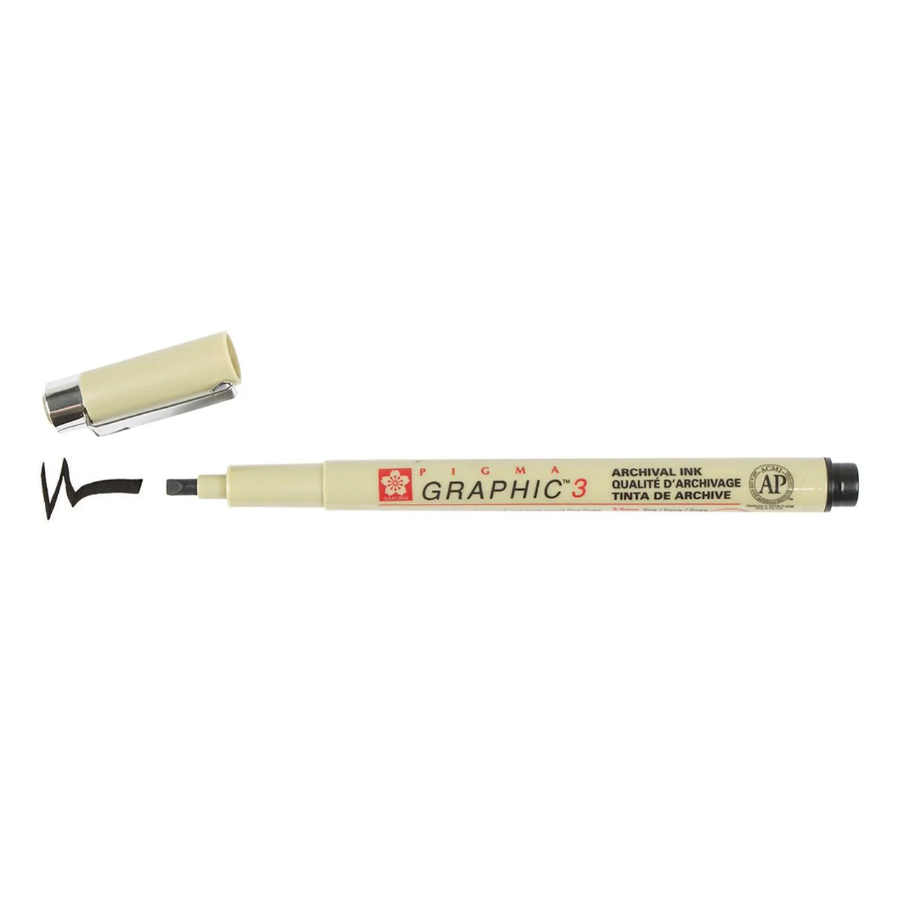Sakura Pigma Micron Graphic Pen 3.0mm Chisel Tip - Black