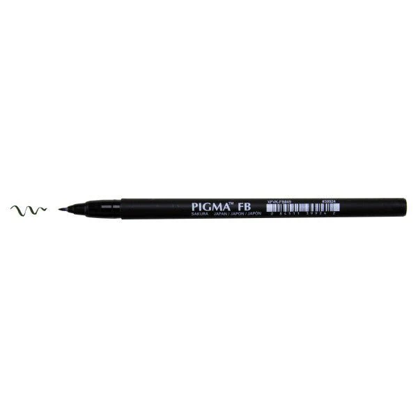 Sakura Pigma Professional Brush Pen, Fine, Black