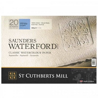Saunders Waterford Cold Press Watercolor Block 300g 20 Sheets 10" x 14" inch