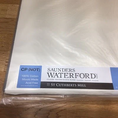 Saunders Waterford - Cold Press - Watercolor Paper 300g (140 lb) 22x30 inch Sheet - Pack of 10