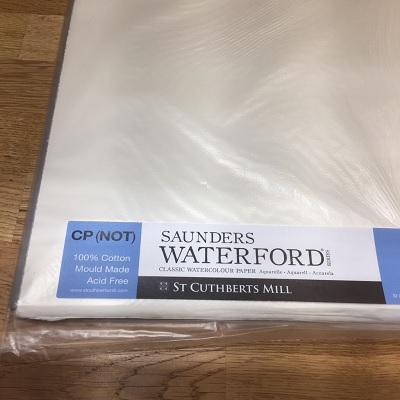 Saunders Waterford Cold Press Watercolor Paper 425g (200 lb.) 22x30 inch Sheet - Pack of 10
