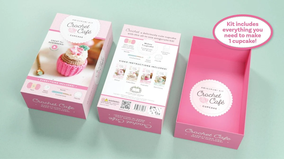 Schiffer Publishing - Crochet Café Amigurumi Kit Cupcake - Image 4