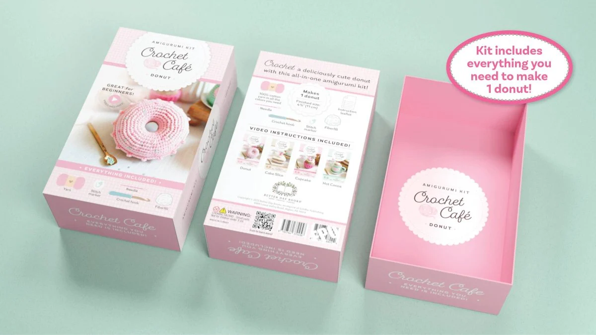 Schiffer Publishing - Crochet Café Amigurumi Kit Donut - Image 4