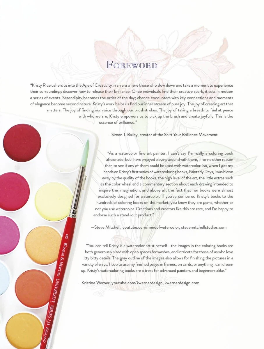 Schiffer Publishing - Kristy's Winter Cutting Garden: A Watercoloring Book - Image 3