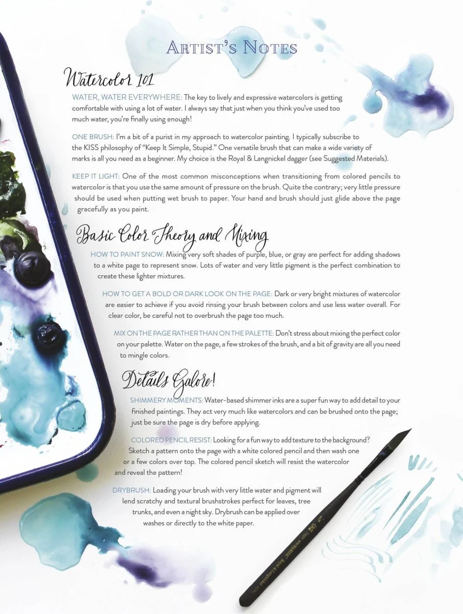 Schiffer Publishing - Kristy's Winter Cutting Garden: A Watercoloring Book - Image 4