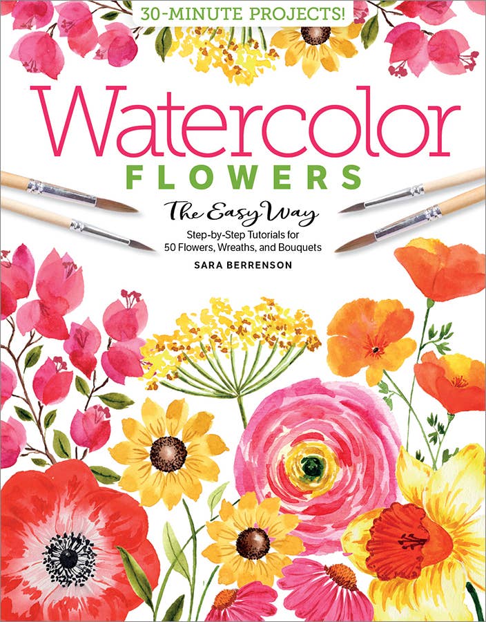 Schiffer Publishing - Watercolor the Easy Way Flowers