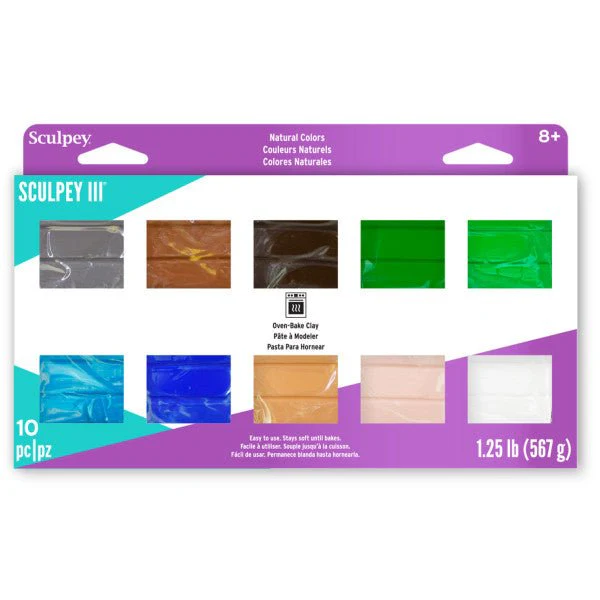 Sculpey III Multipack - Naturals, 10 x 2 oz