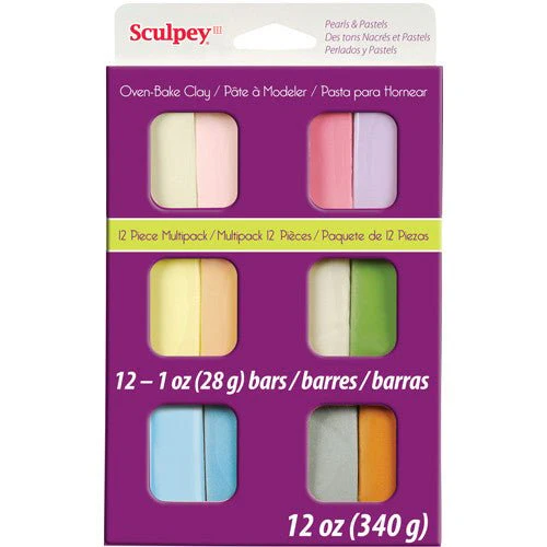 Sculpey III Multipack - Pearls & Pastels, 12 x 1 oz