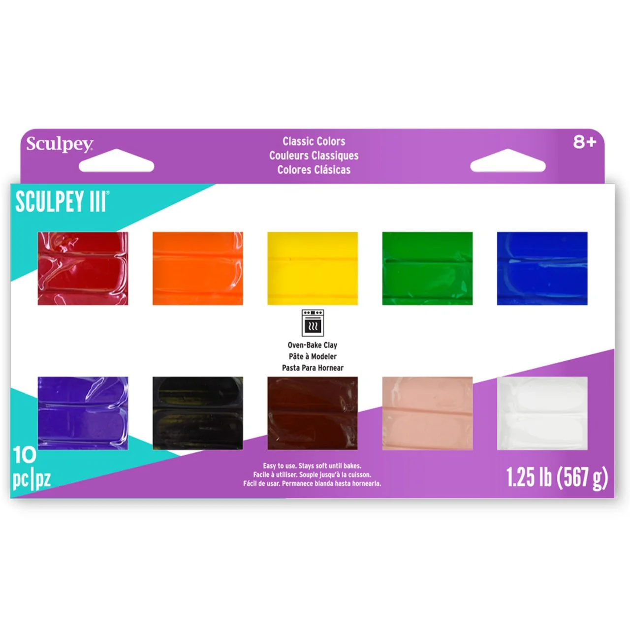 Sculpey III Set, 10-Colors, 1oz., Multi-Pak Basics