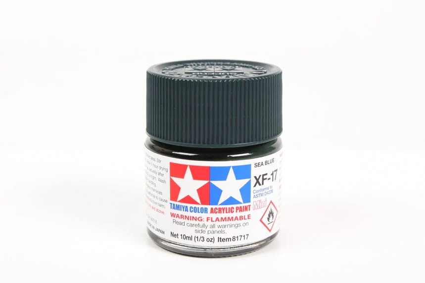 Tamiya Mini Acrylic 10 ml - XF-17 Sea Blue Matte Finish