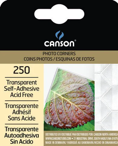 Self-Adhesive Clear Photo Corners and Squares - Pack of 250