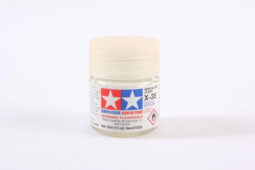 Tamiya Mini Acrylic 10 ml - X-35 Semi Gloss Clear Acrylic Finish
