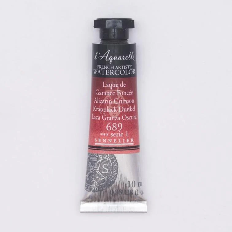Sennelier French Artists Watercolor - 10ml Tube - 689 Alizarin Crimson