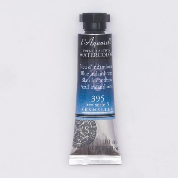 Sennelier French Artists Watercolor - 10ml Tube - 395 Blue Indanthrene
