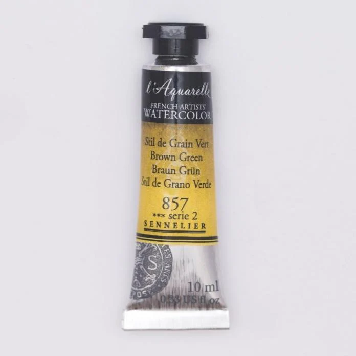 Sennelier French Artists Watercolor - 10ml Tube - 857 Brown Green