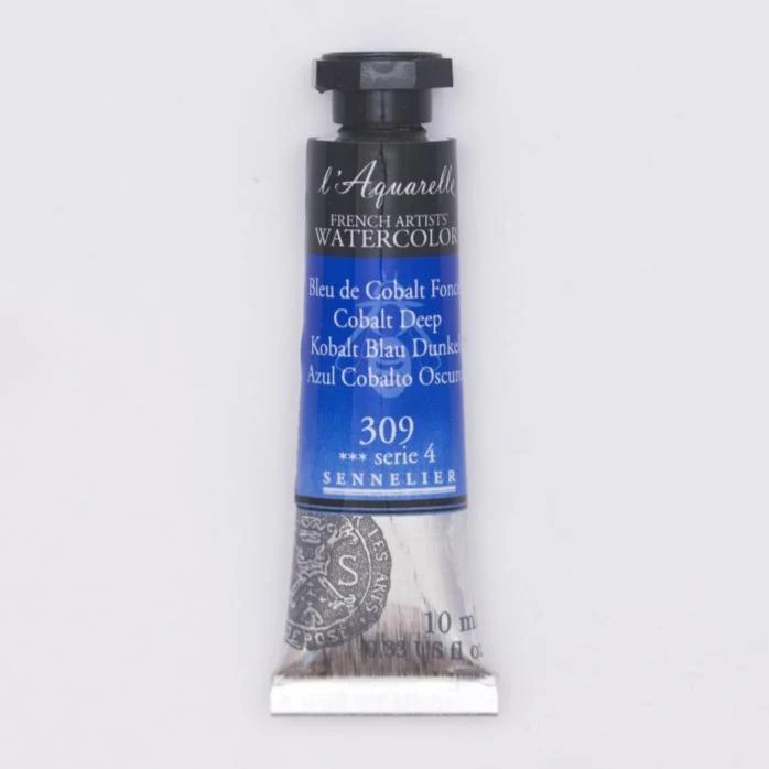 Sennelier French Artists Watercolor - 10ml Tube - 309 Cobalt Deep
