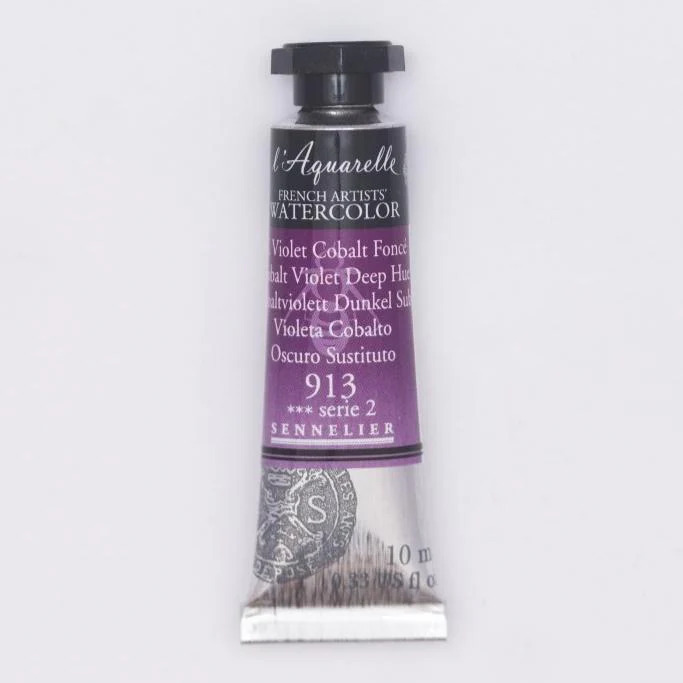 Sennelier French Artists Watercolor - 10ml Tube - 913 Cobalt Violet Deep Hue