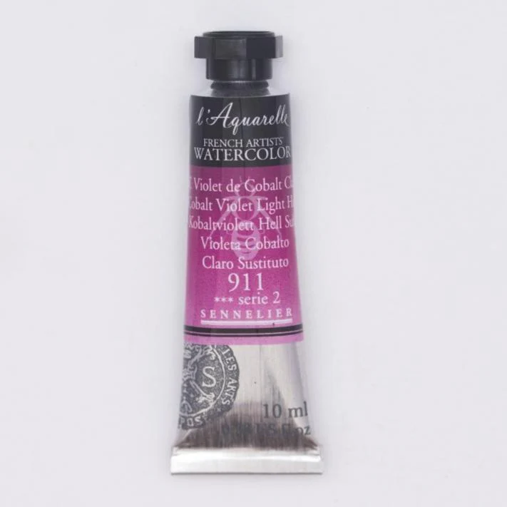 Sennelier French Artists Watercolor - 10ml Tube - 911 Cobalt Violet Light Hue
