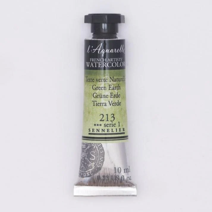 Sennelier French Artists Watercolor - 10ml Tube - 213 Green Earth