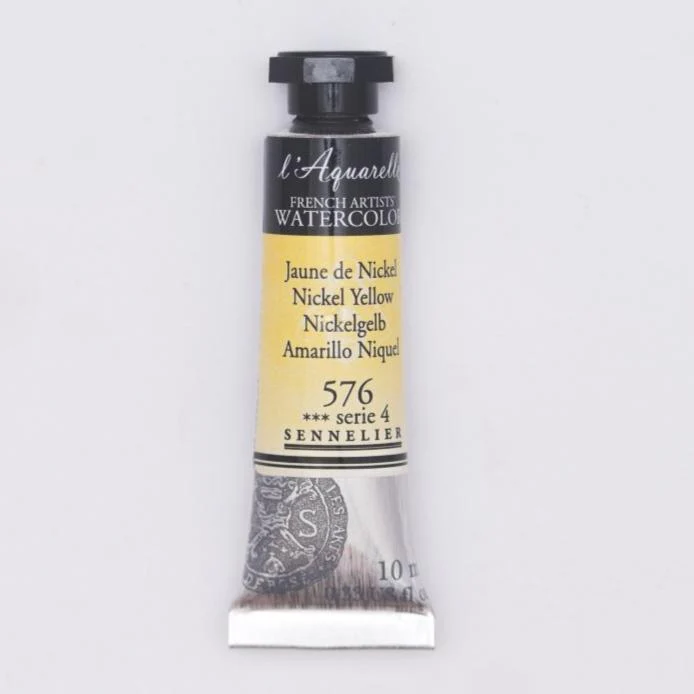 Sennelier French Artists Watercolor - 10ml Tube - 576 Nickel Yellow
