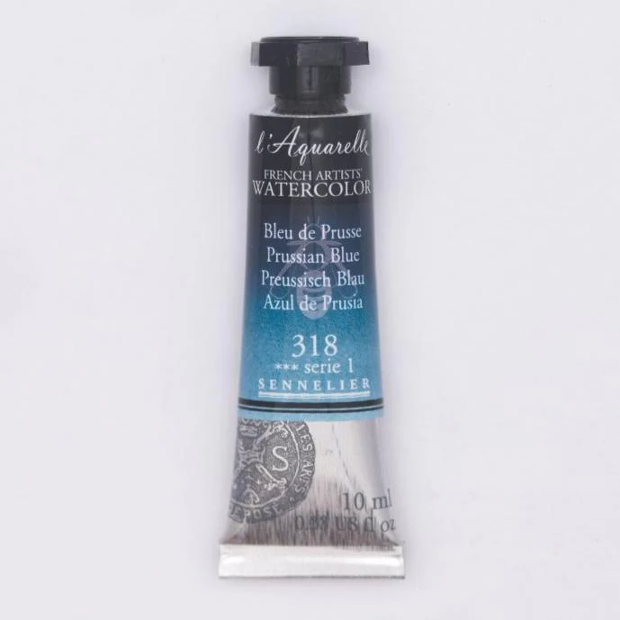 Sennelier French Artists Watercolor - 10ml Tube - 318 Prussian Blue