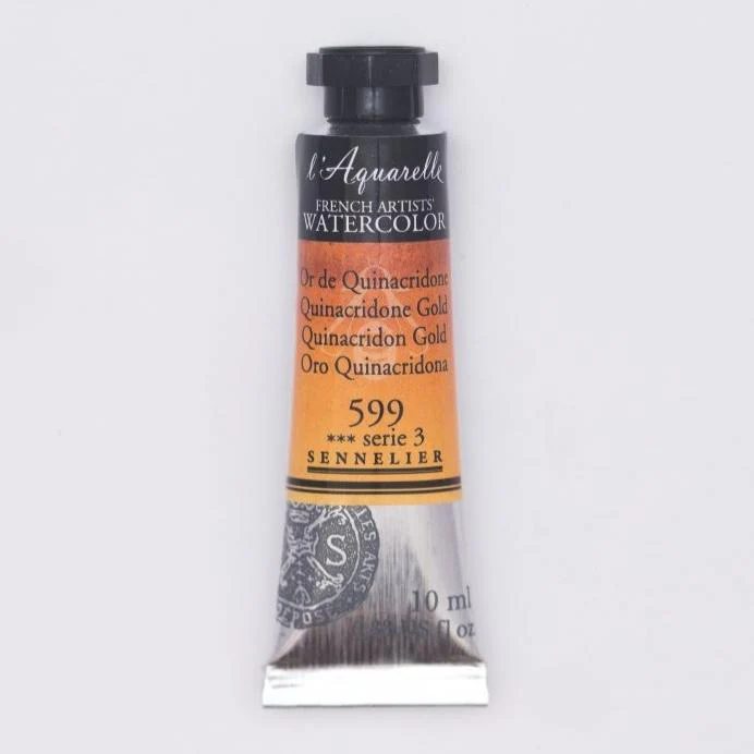 Sennelier French Artists Watercolor - 10ml Tube - 599 Quinacridone Gold
