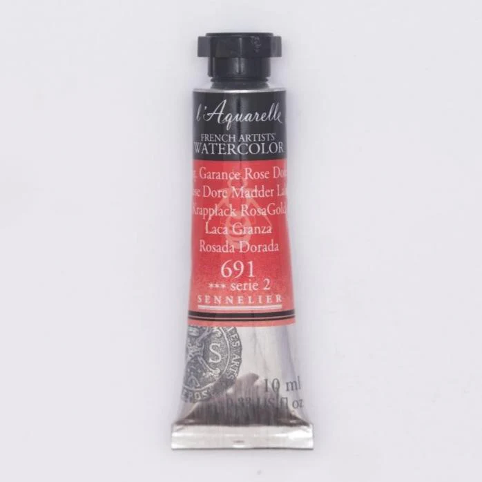 Sennelier French Artists Watercolor - 10ml Tube - 691 Rose Dore Madder Lake