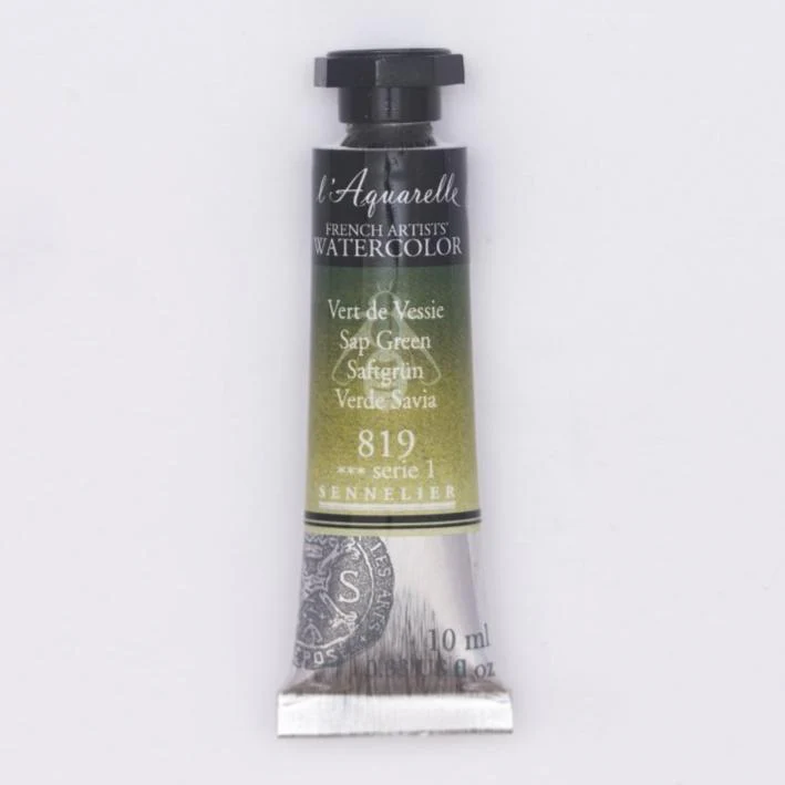 Sennelier French Artists Watercolor - 10ml Tube - 819 Sap Green