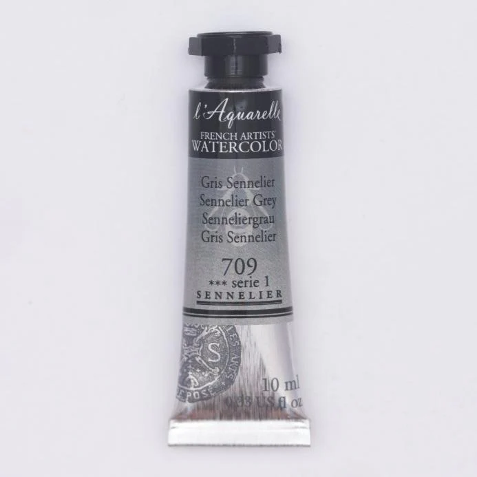 Sennelier French Artists Watercolor - 10ml Tube - 709 Sennelier Grey