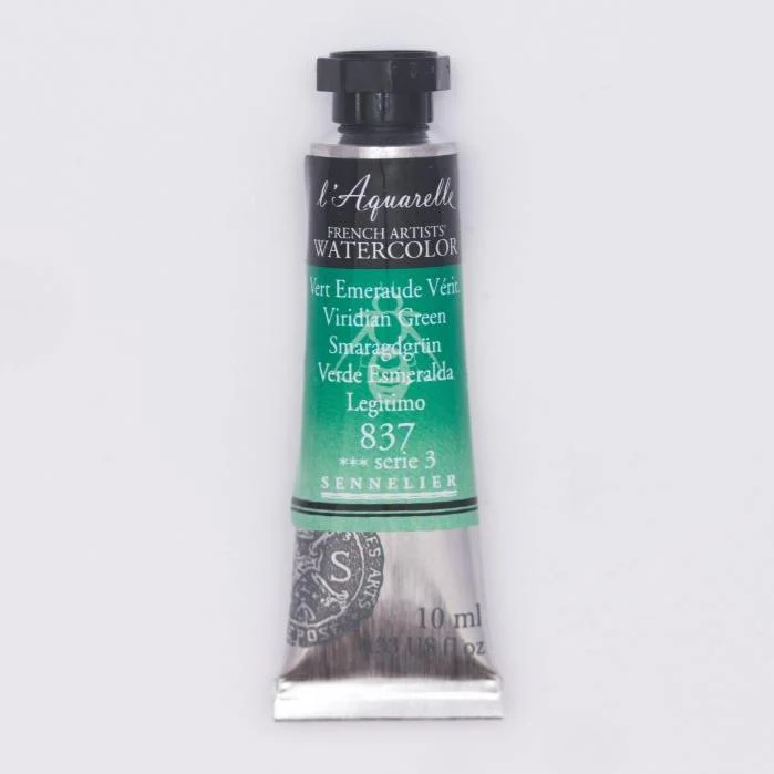 Sennelier French Artists Watercolor - 10ml Tube - 837 Viridian