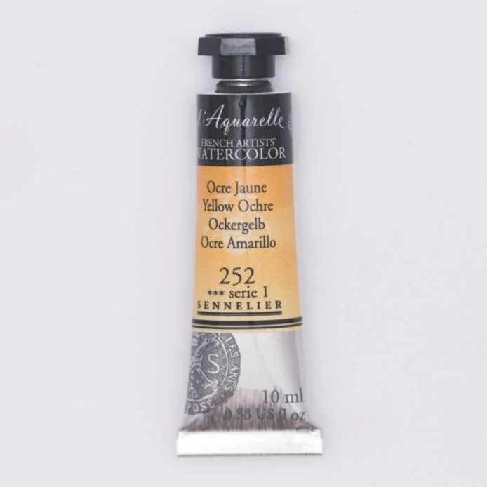 Sennelier French Artists Watercolor - 10ml Tube - 252 Yellow Ochre