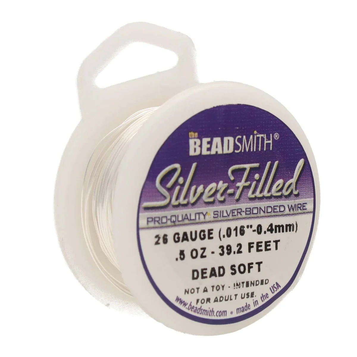 Craft Wire - Silver Filled 1/2 oz Dead Soft 26 Gage - 39.25 feet